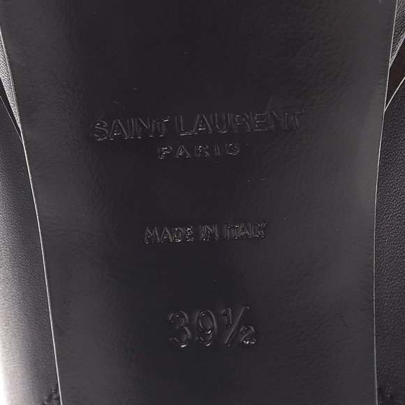 NIB YSL SAINT LAURENT BLACK YETI PLATFORM LEATHER ANKLE BOOTS BOOTIES SIGNATURE - Picture 5 of 7